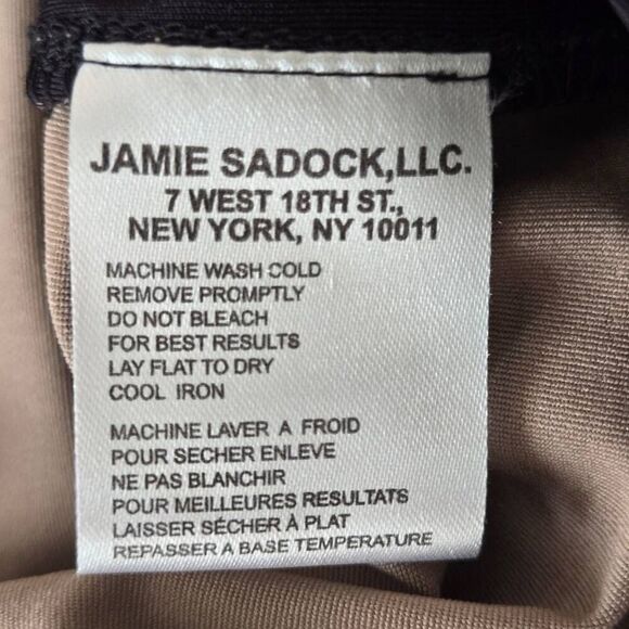 Jamie Sadock Womens Colorblock Zip Long Golf Athletic Jacket Taupe Black Medium - Picture 9 of 11